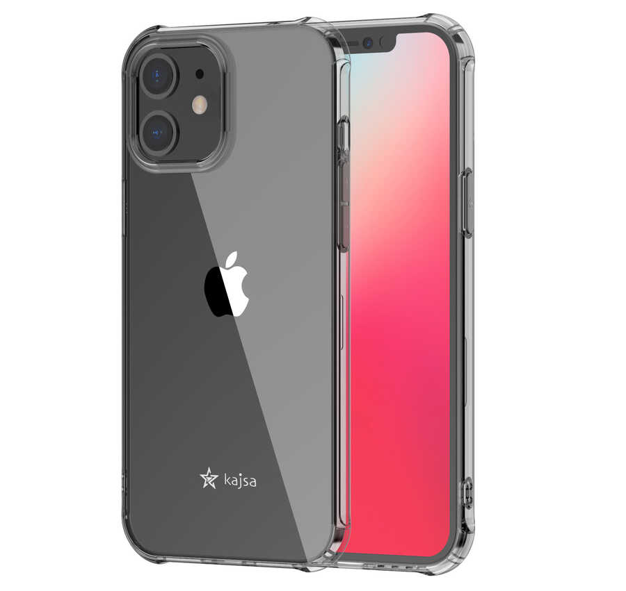 [RNZ-TA56916] Apple iPhone 12 Uyumlu Kılıf Kajsa Transparent Kapak (Gri)