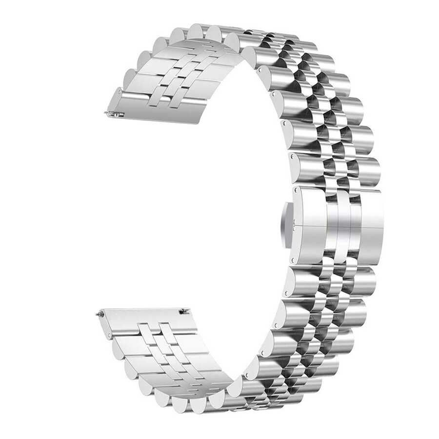 Huawei GT2 46mm 22mm Uyumlu Kordon Paslanmaz Çelik Rolex Metal KRD-36 Kayış