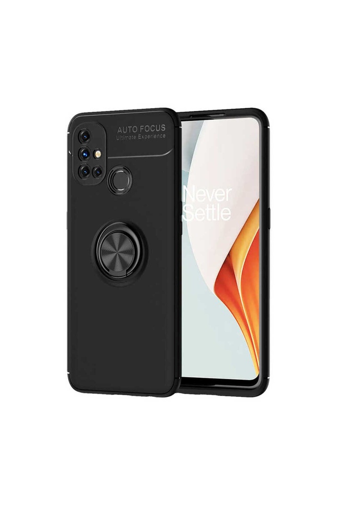 [RNZ-TA50633] OnePlus Nord N10 5G Uyumlu Kılıf Zore Ravel Silikon Kapak (Siyah)