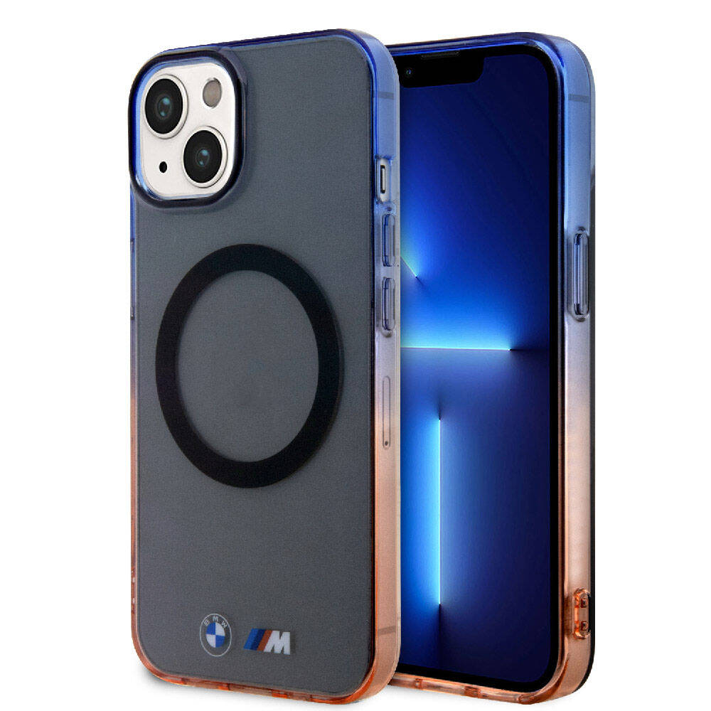 [ZTA97480] Apple iPhone 15 Plus Uyumlu Kılıf BMW M-safe Şarj Özellikli Transparan Renkli Çerçeveli Orjinal Lisanslı Kapak