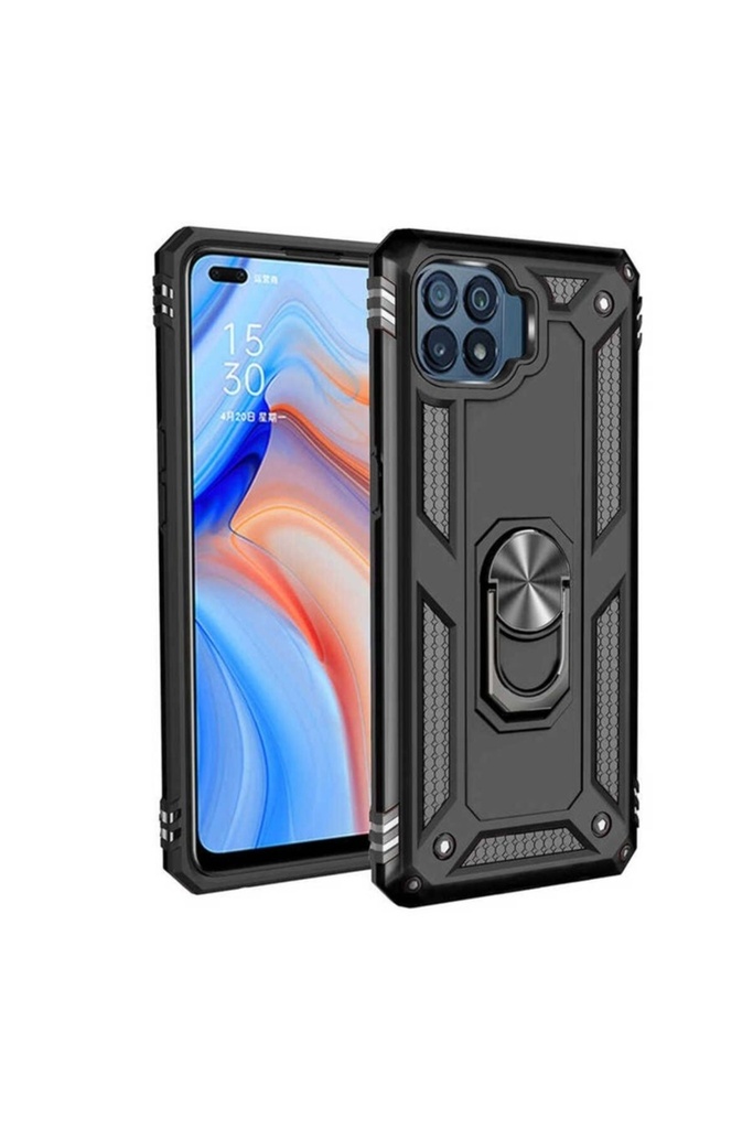 [RNZ-TA50671] Oppo Reno 4 Lite Uyumlu Kılıf Zore Vega Kapak (Siyah)