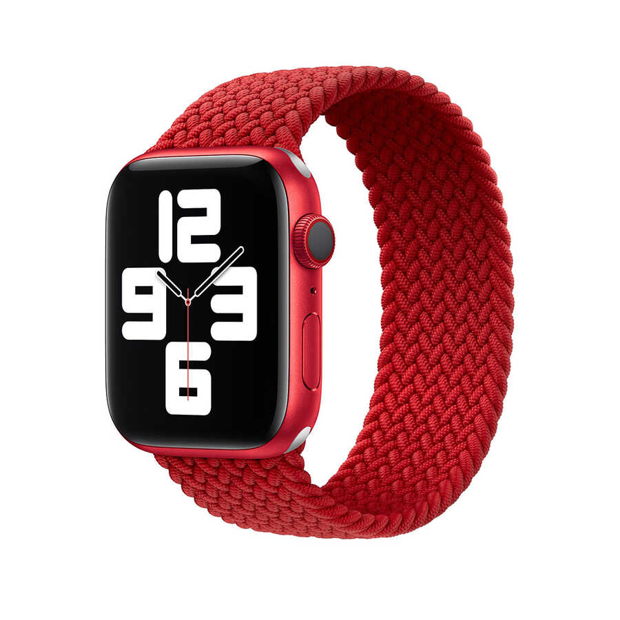 Apple Watch 38mm Uyumlu Wiwu Braided Solo Loop Medium Kordon