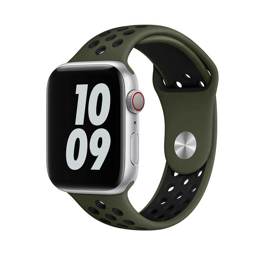 Apple Watch 44mm Uyumlu Wiwu Dual Color Sport Band Silikon Kordon