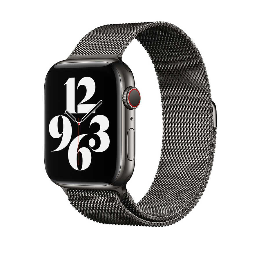 [RNZ-TA50862] Apple Watch 40mm Uyumlu Wiwu Minalo Metal Kordon (Siyah)