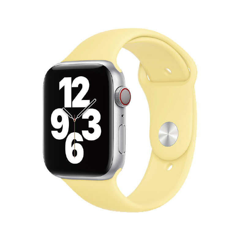 [RNZ-TA50877] Apple Watch 40mm Uyumlu Wiwu Sport Band Silikon Kordon (Sarı)