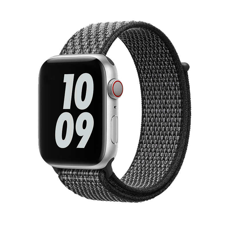 [RNZ-TA50948] Apple Watch 38mm Uyumlu Wiwu Sport Loop Hasır Kordon (Siyah)
