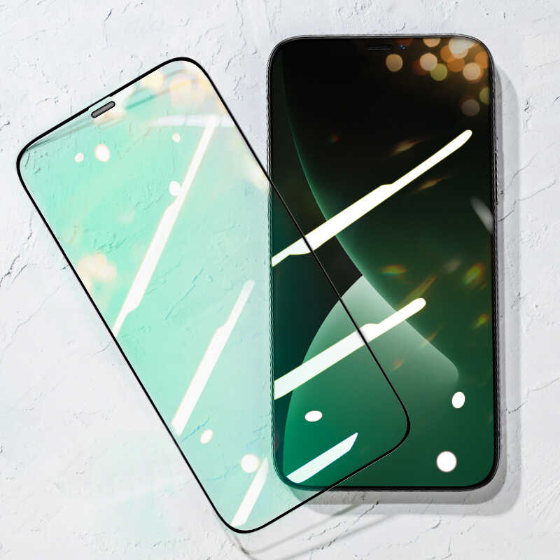 [RNZ-TA51039] Apple iPhone 12 Mini Uyumlu ​​​​Benks 0.3mm V Pro Dust Proof Green Light Ekran Koruyucu