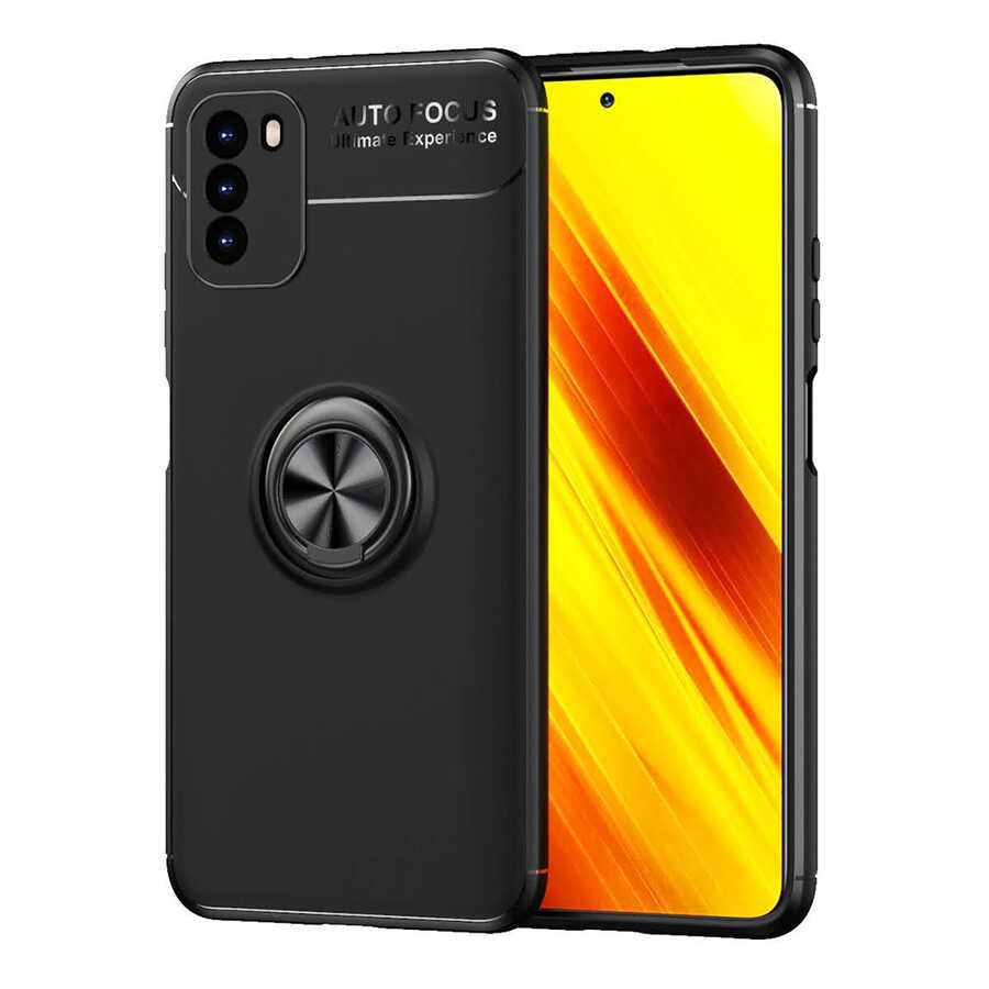[RNZ-TA51238] Xiaomi Poco M3 Uyumlu Kılıf Zore Ravel Silikon Kapak (Siyah)