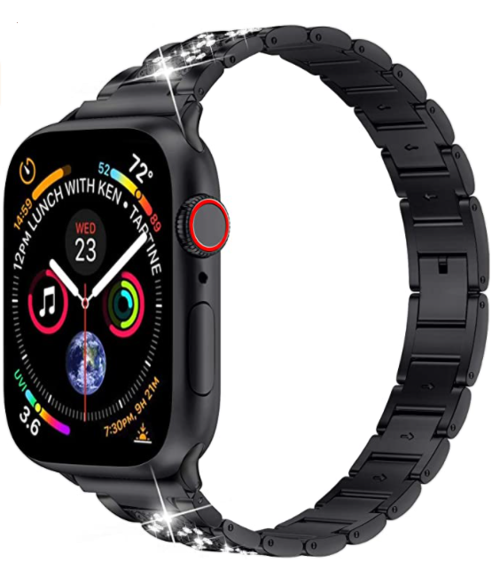 Apple Watch 38mm Uyumlu Wiwu Three Beads Set Auger Metal Kordon