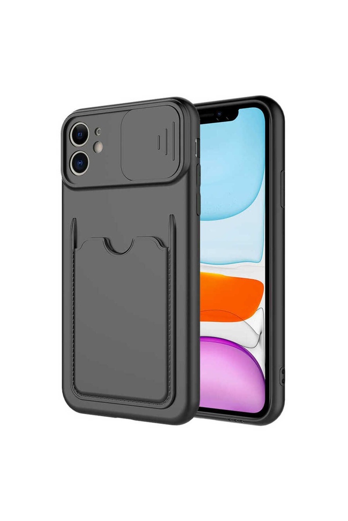[RNZ-TA55157] Apple iPhone 11 Uyumlu Kılıf ​Zore Kartix Kapak (Siyah)
