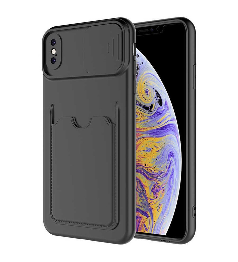 [RNZ-TA55133] Apple iPhone X Uyumlu Kılıf ​Zore Kartix Kapak (Siyah)