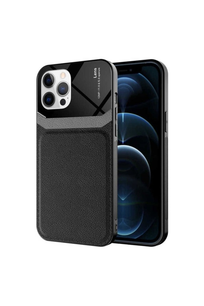 [RNZ-TA54545] Apple iPhone 12 Pro Max Uyumlu Kılıf ​Zore Emiks Kapak (Siyah)