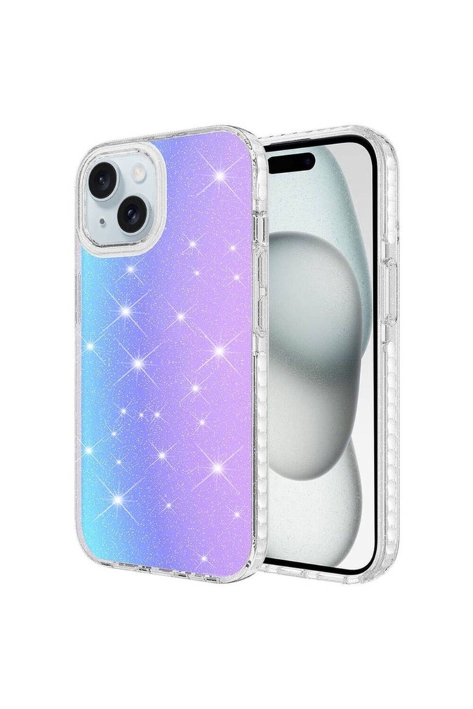 Apple iPhone 13 Uyumlu Kılıf Parlak Renk Geçişli Zore Velle Kapak