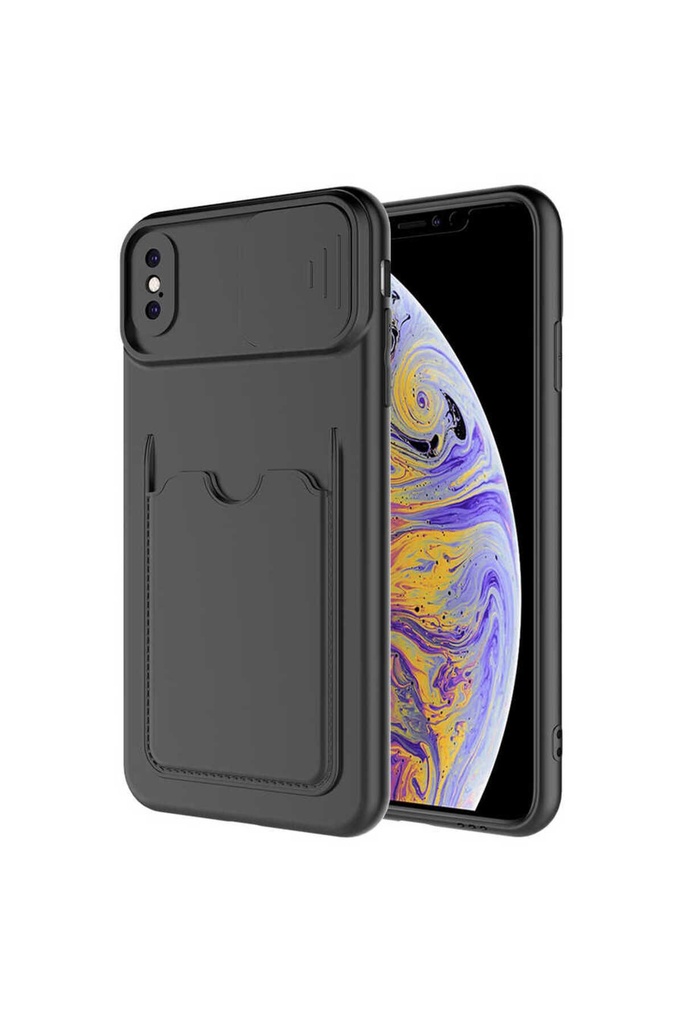 [RNZ-TA55193] Apple iPhone XS Max Uyumlu Kılıf ​Zore Kartix Kapak (Siyah)