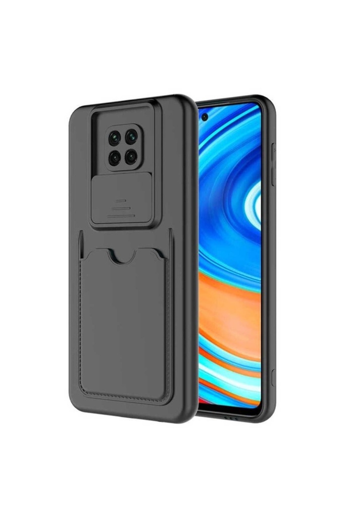 [RNZ-TA55229] Xiaomi Redmi Note 9 Pro Uyumlu Kılıf ​Zore Kartix Kapak (Siyah)