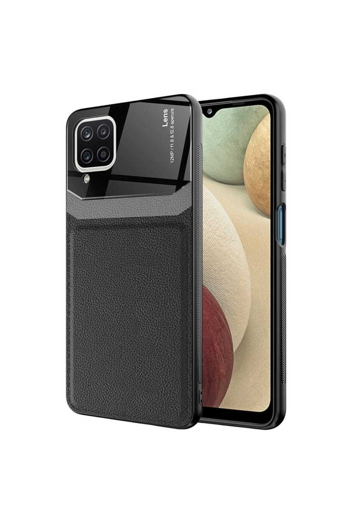 [RNZ-TA55065] Samsung Galaxy A12 Uyumlu Kılıf ​Zore Emiks Kapak (Siyah)