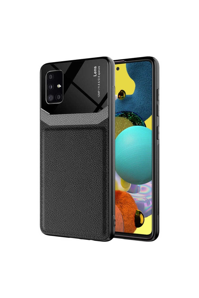 [RNZ-TA55071] Samsung Galaxy A51 Uyumlu Kılıf ​Zore Emiks Kapak (Siyah)