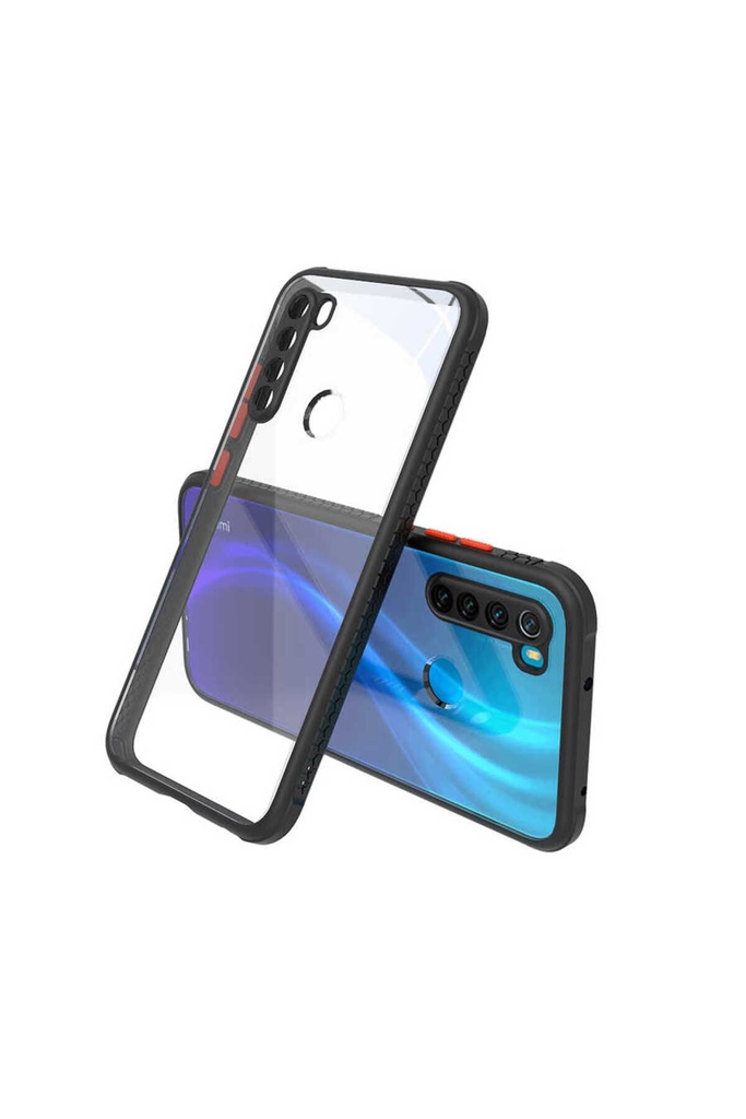 [RNZ-TA55745] Xiaomi Redmi Note 8 Uyumlu Kılıf ​​Zore Kaff Kapak (Siyah)