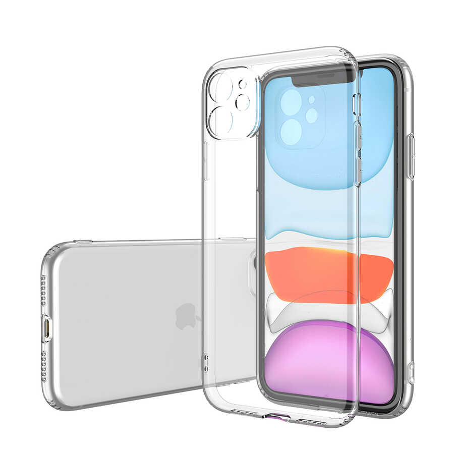 [RNZ-TA55589] Apple iPhone 11 Uyumlu Kılıf Zore Kamera Korumalı Süper Silikon Kapak
