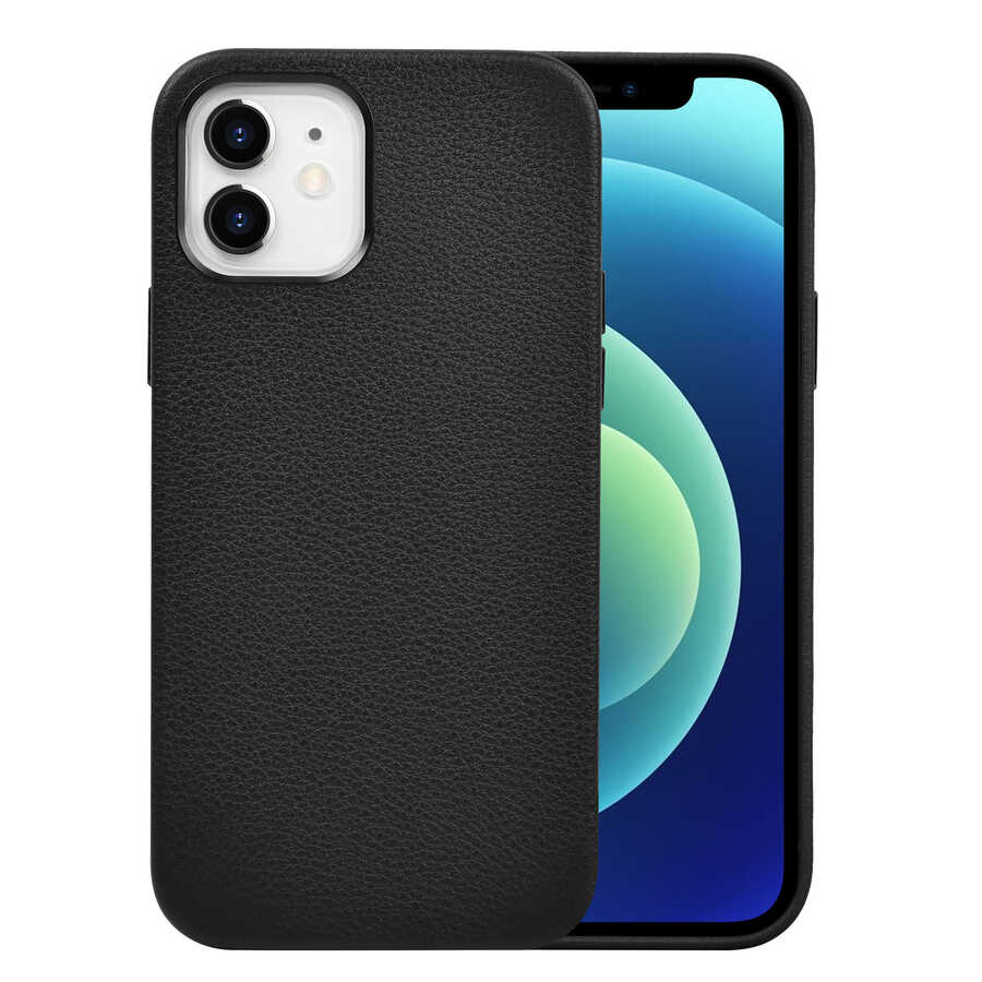 Apple iPhone 12 Uyumlu Kılıf Wiwu Calfskin Kapak