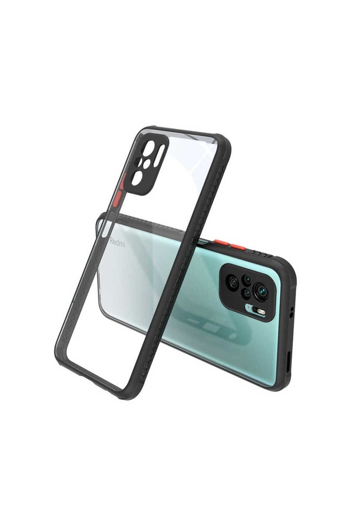 [RNZ-TA55760] Xiaomi Redmi Note 10S Uyumlu Kılıf ​​Zore Kaff Kapak (Siyah)