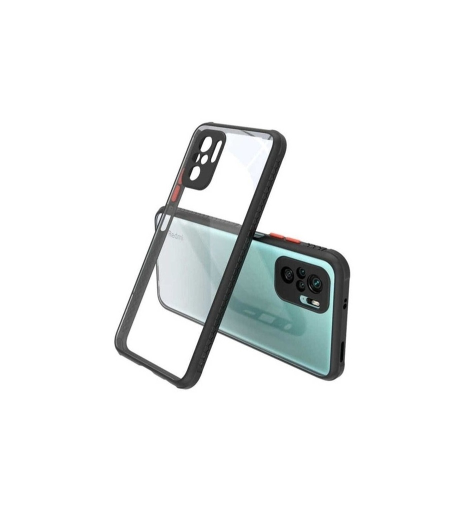 [RNZ-TA55755] Xiaomi Redmi Note 10 Uyumlu Kılıf ​​Zore Kaff Kapak (Siyah)