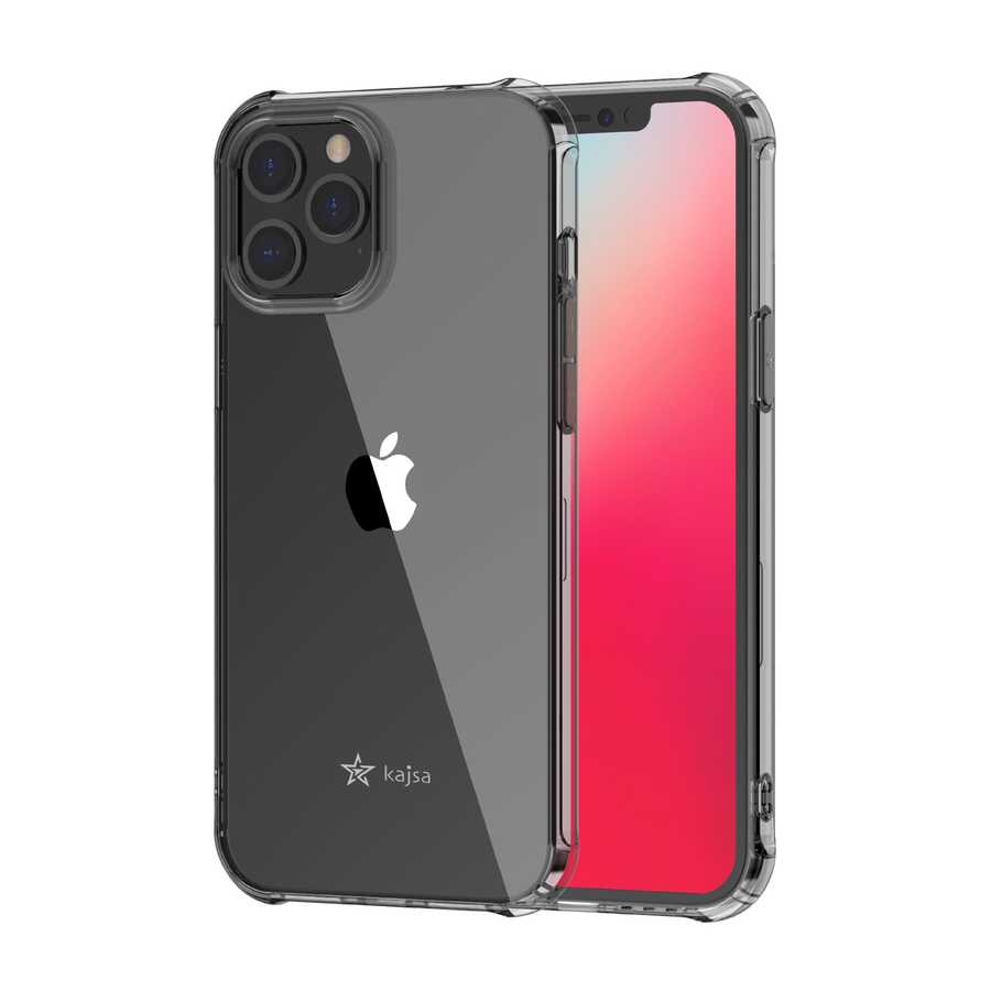[RNZ-TA56922] Apple iPhone 12 Pro Max Uyumlu Kılıf Kajsa Transparent Kapak (Gri)