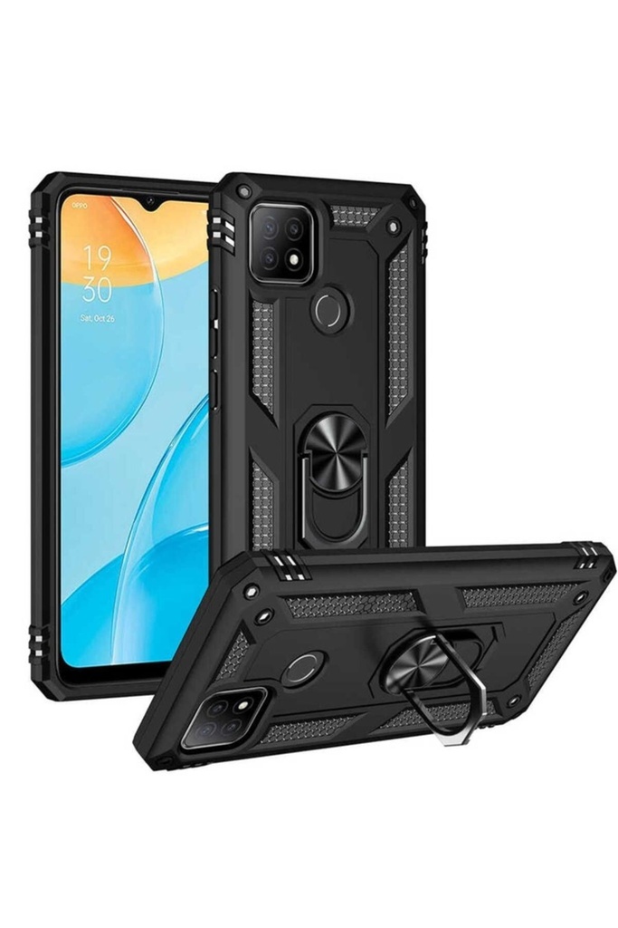 [RNZ-TA55707] Oppo A15 Uyumlu Kılıf Zore Vega Kapak (Siyah)