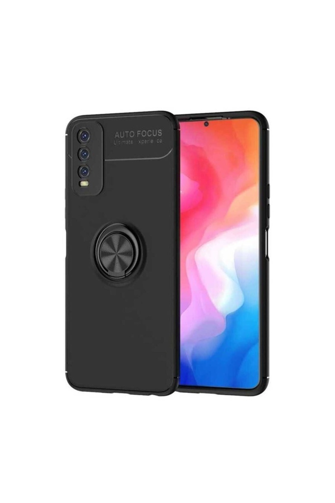 [RNZ-TA54858] Vivo Y11S Uyumlu Kılıf Zore Ravel Silikon Kapak (Siyah)