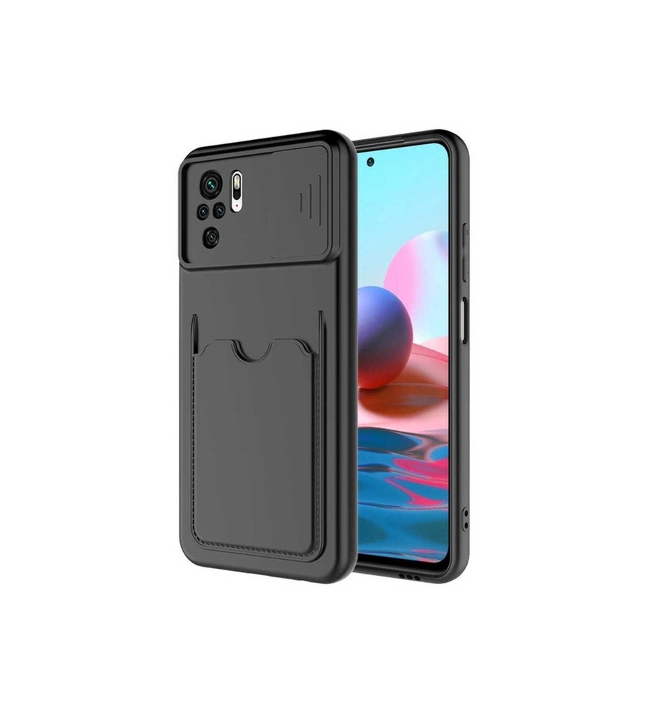 [RNZ-TA55339] Xiaomi Redmi Note 10 Uyumlu Kılıf ​Zore Kartix Kapak (Siyah)