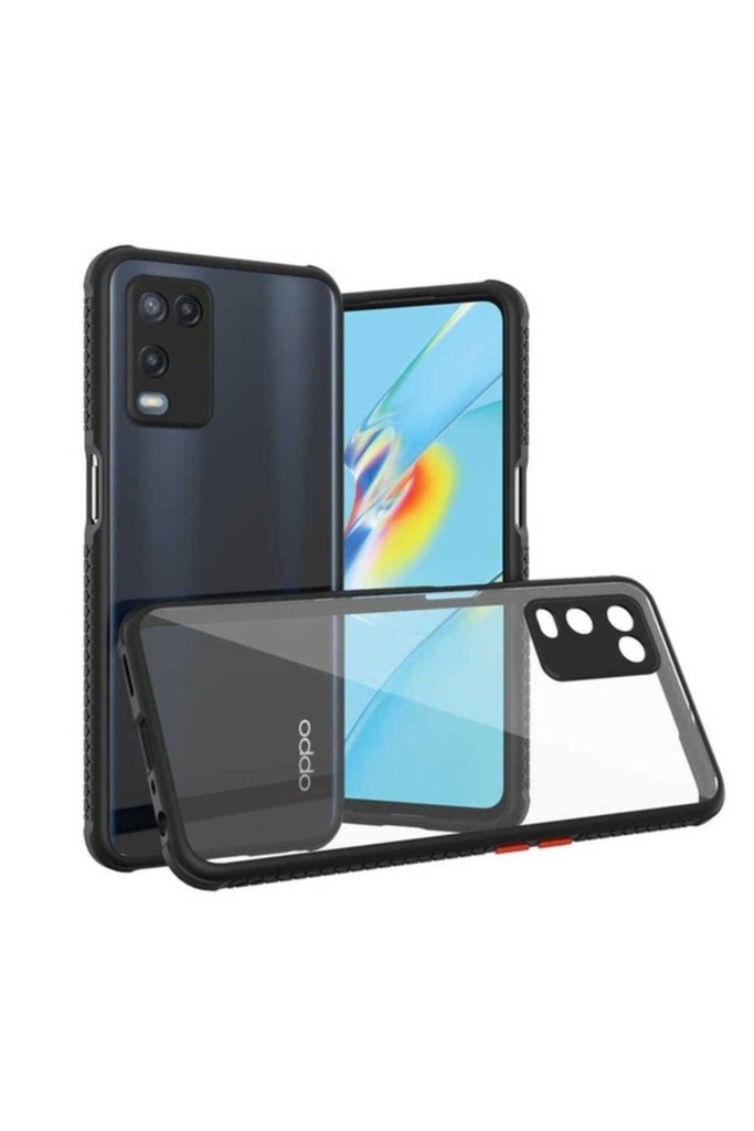 [RNZ-TA55785] Oppo A54 4G Uyumlu Kılıf ​​Zore Kaff Kapak (Siyah)