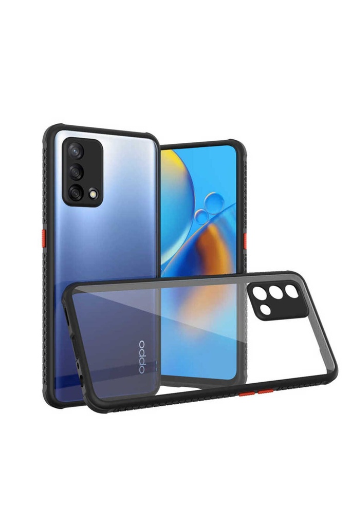[RNZ-TA55790] Oppo A74 4G Uyumlu Kılıf ​​Zore Kaff Kapak (Siyah)