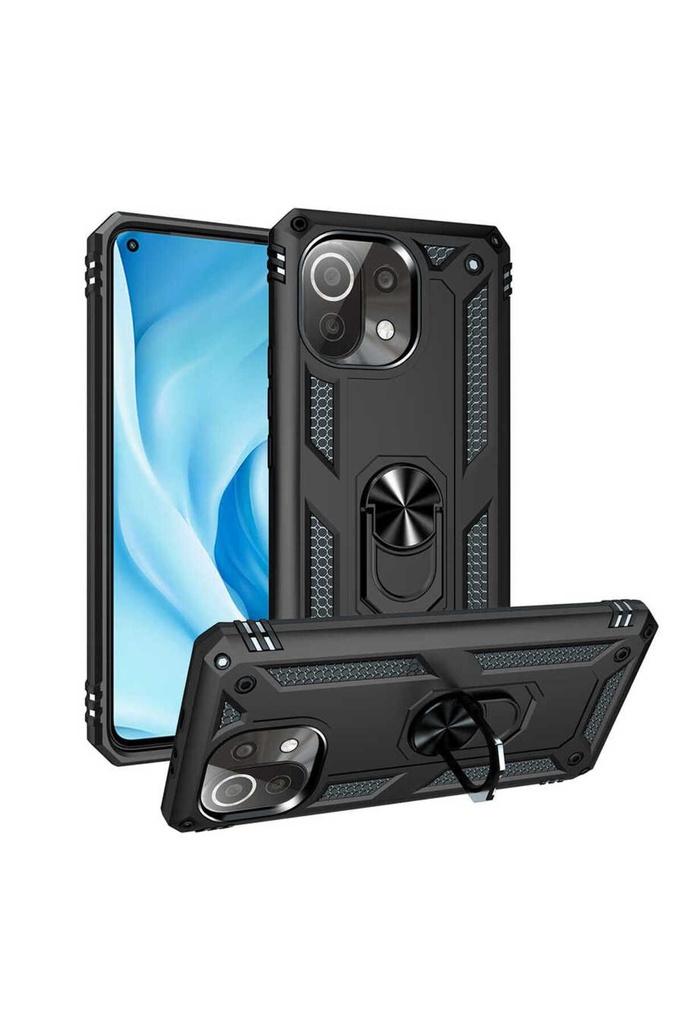[RNZ-TA55901] Xiaomi Mi 11 Lite Uyumlu Kılıf Zore Vega Kapak (Siyah)