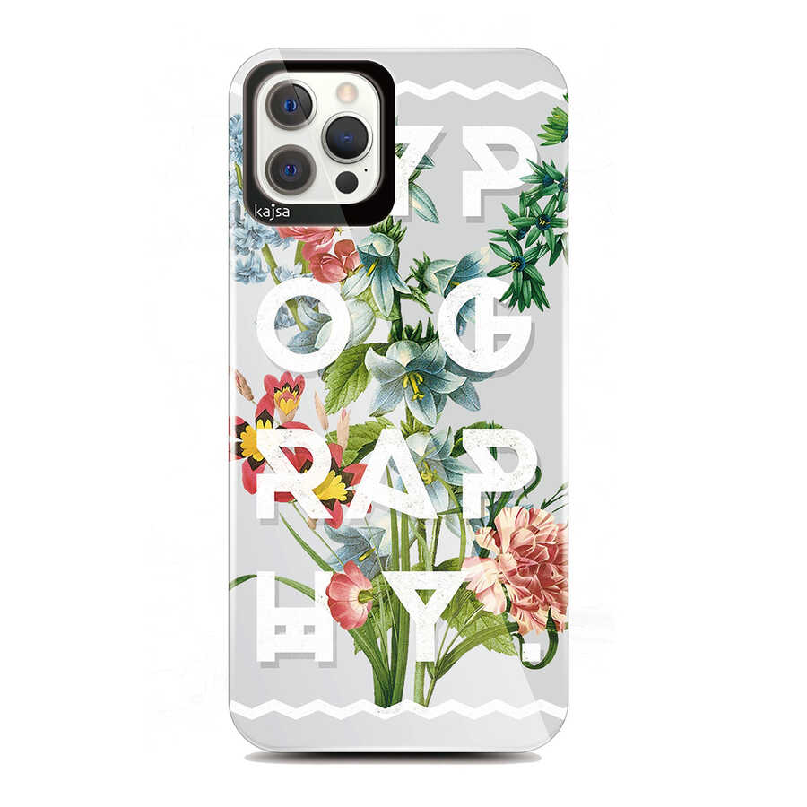 Apple iPhone 12 Pro Uyumlu Kılıf Kajsa Floral Kapak