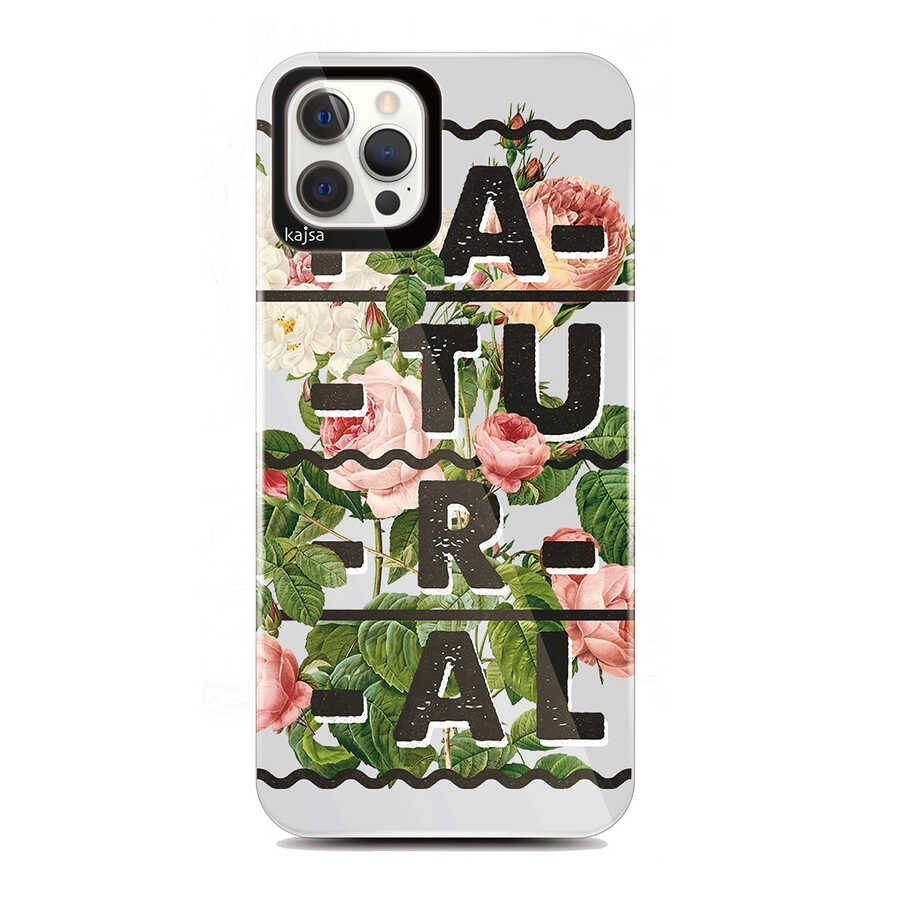 Apple iPhone 12 Pro Uyumlu Kılıf Kajsa Floral Kapak