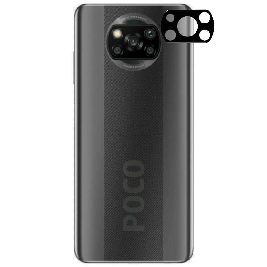 [RNZ-TA54337] Xiaomi Poco X3 Uyumlu Zore 3D Kamera Camı