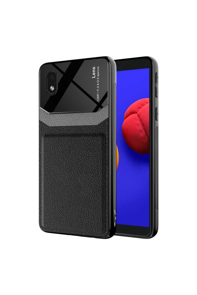[RNZ-TA55086] Samsung Galaxy A01 Core Uyumlu Kılıf ​Zore Emiks Kapak (Siyah)