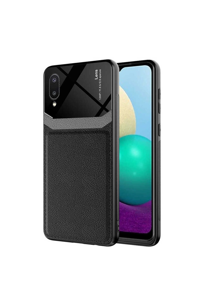 [RNZ-TA55059] Samsung Galaxy A02 Uyumlu Kılıf ​Zore Emiks Kapak (Siyah)
