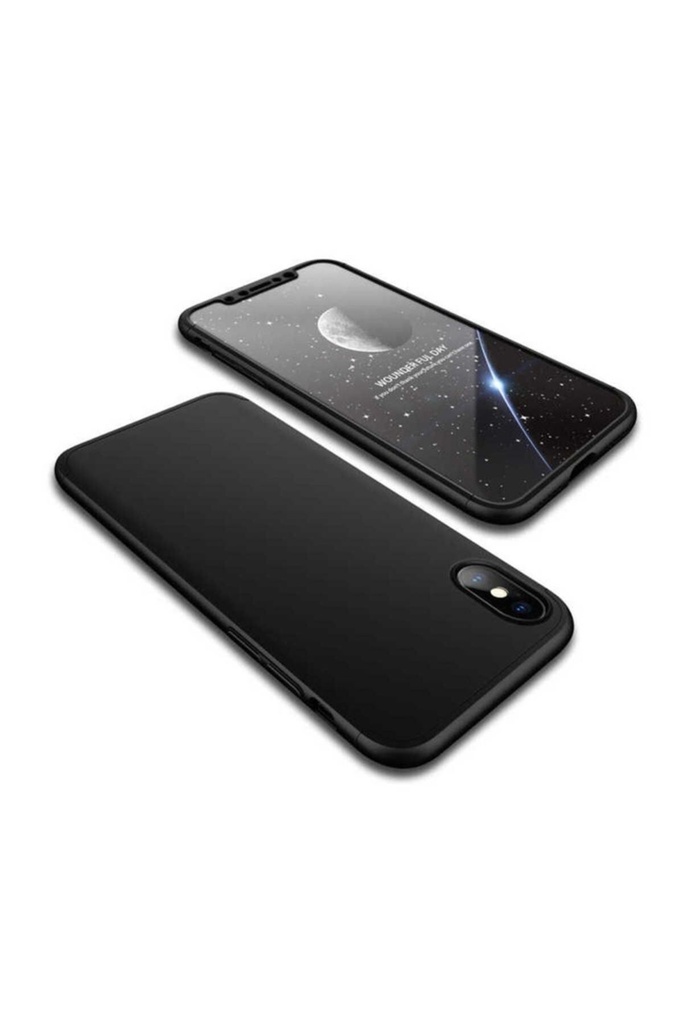 [RNZ-TA434] Apple iPhone X Uyumlu Kılıf Zore Ays Kapak (Siyah)