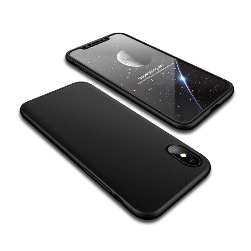 [RNZ-TA434] Apple iPhone X Uyumlu Kılıf Zore Ays Kapak (Siyah)