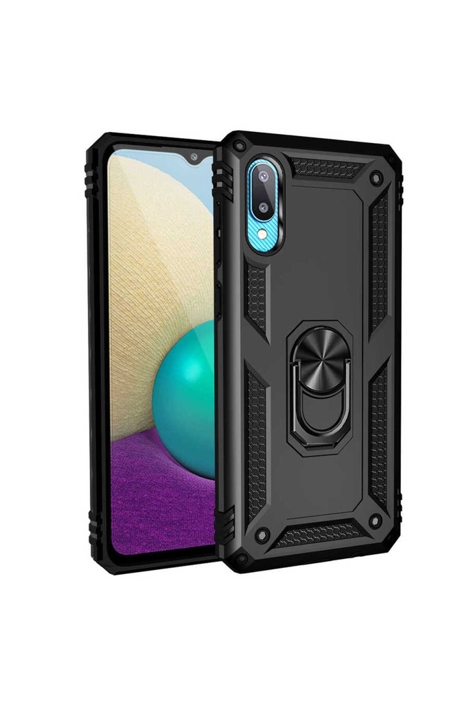 [RNZ-TA53824] Samsung Galaxy A02 Uyumlu Kılıf Zore Vega Kapak (Siyah)