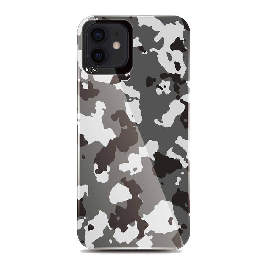 [RNZ-TA56893] Apple iPhone 12 Uyumlu Kılıf Kajsa Camo Kapak (NO1)