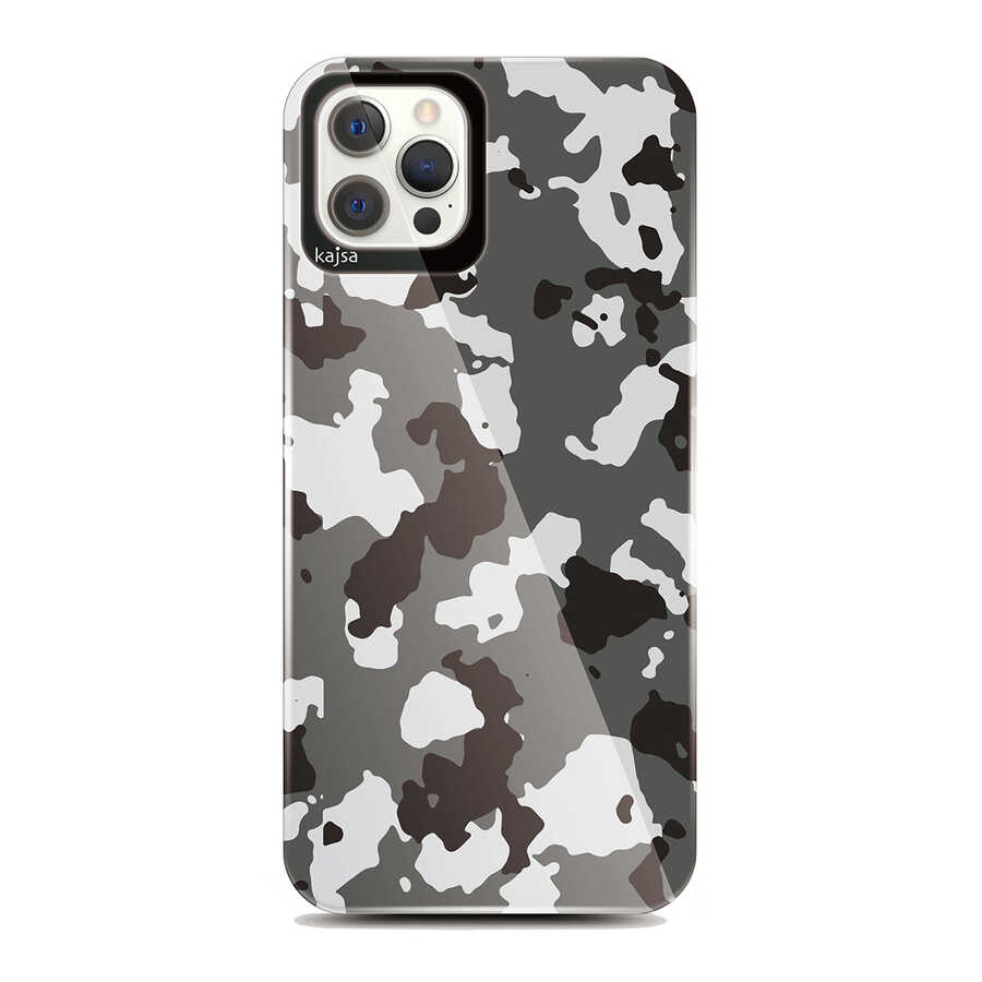 [RNZ-TA56901] Apple iPhone 12 Pro Max Uyumlu Kılıf Kajsa Camo Kapak (NO1)