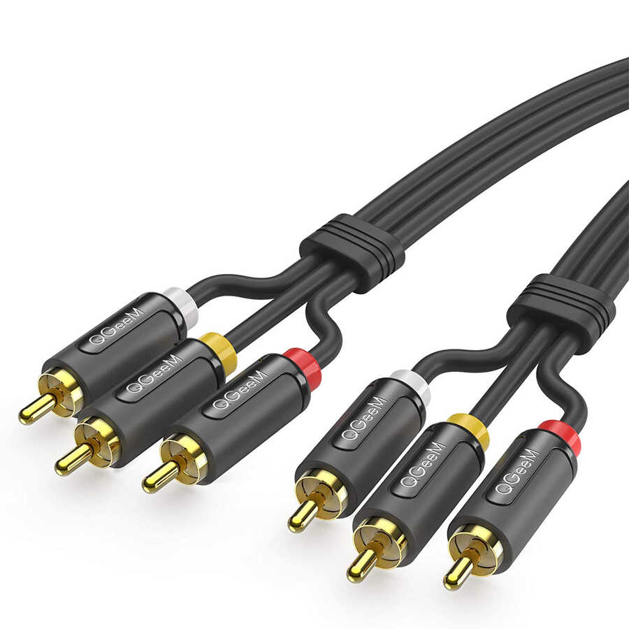 [RNZ-TA56954] Qgeem QG-AU13 RCA Aux Audio Kablo 1.83M