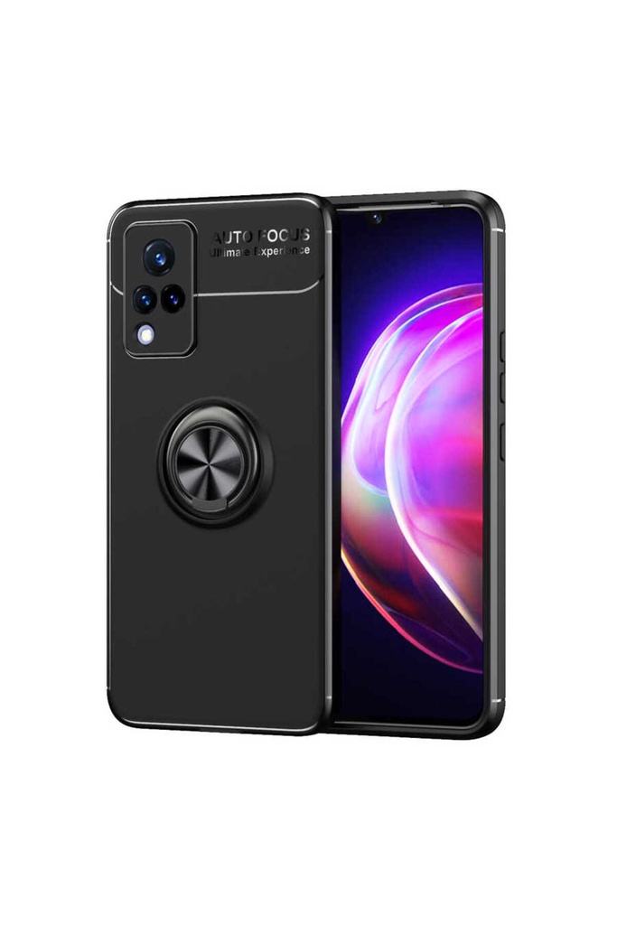 [RNZ-TA57093] Vivo V21 Uyumlu Kılıf Zore Ravel Silikon Kapak (Siyah)