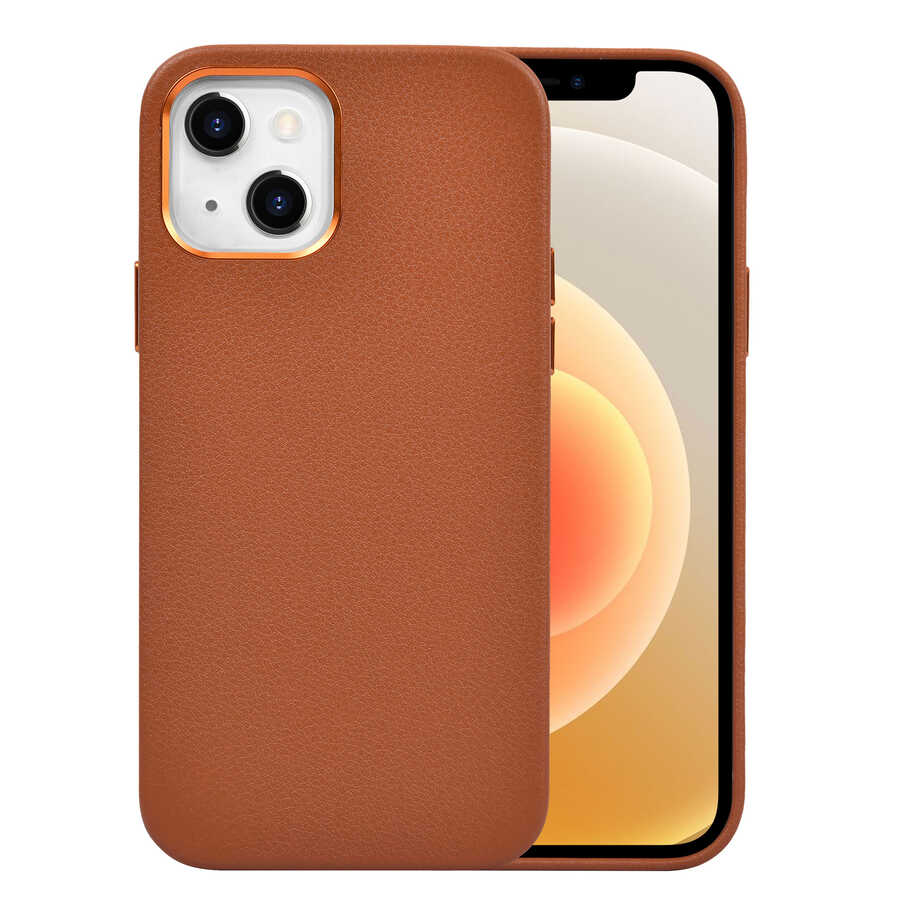 Apple iPhone 13 Uyumlu Kılıf Wiwu Calfskin Kapak