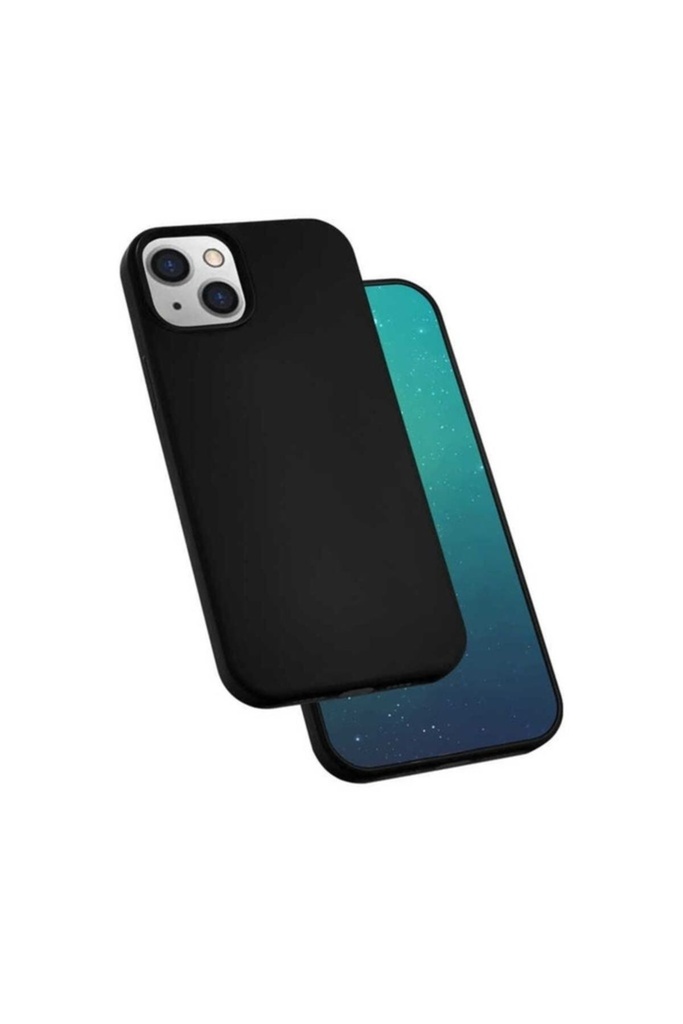 [RNZ-TA58040] Apple iPhone 13 Mini Uyumlu Kılıf Zore Silk Silikon (Siyah)