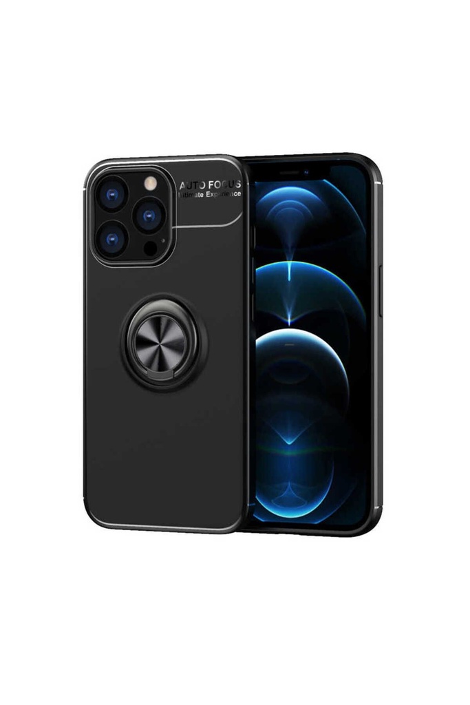 [RNZ-TA57555] Apple iPhone 13 Pro Uyumlu Kılıf Zore Ravel Silikon Kapak (Siyah)