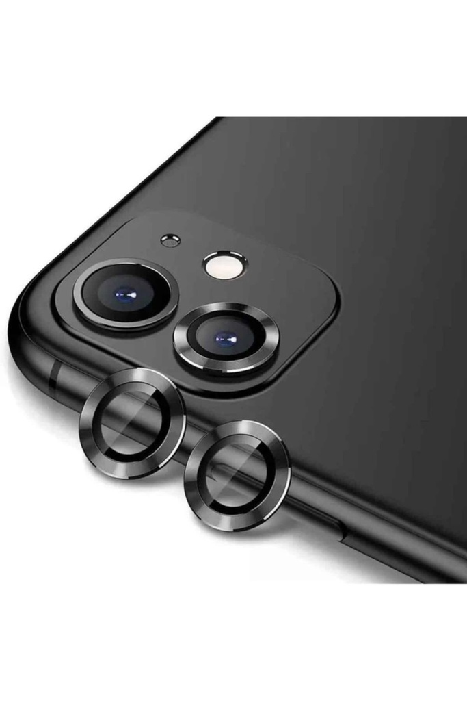 [RNZ-TA96980] Apple iPhone 12 Uyumlu Zore CL-12 Premium Safir Parmak İzi Bırakmayan Anti-Reflective Kamera Lens Koruyucu (Siyah)