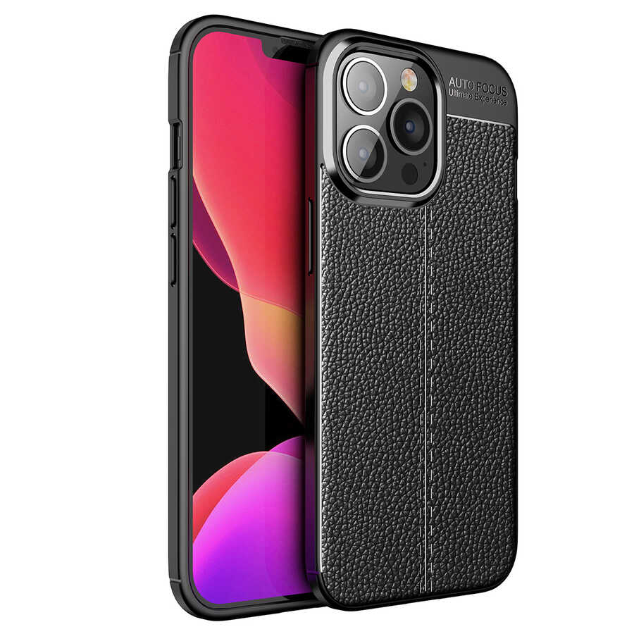 [RNZ-TA57994] Apple iPhone 13 Pro Uyumlu Kılıf Zore Niss Silikon Kapak (Siyah)